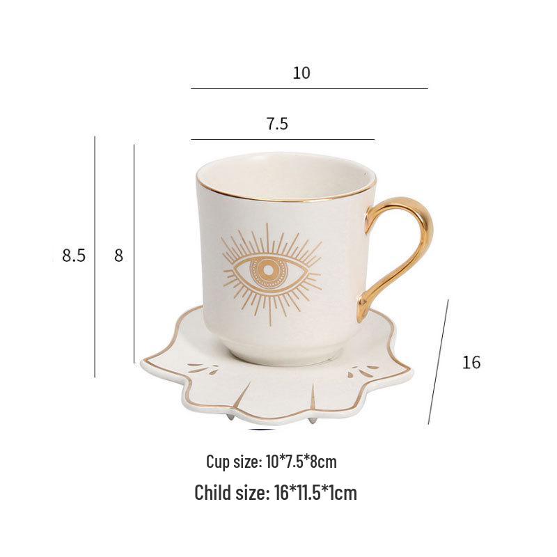 

Blue Eyes Gold Rim Coffee & Tea Cup Set, Turkish Ottoman Style 201-300ml