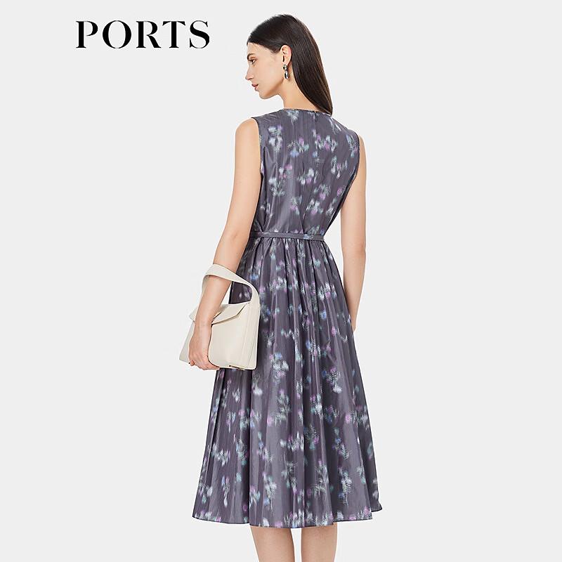 PORTS Women's Elegant Printed Sleeveless Dress