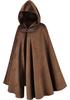 Medieval Velvet Deerskin Hooded Cloak - Renaissance Cosplay Costume Robe