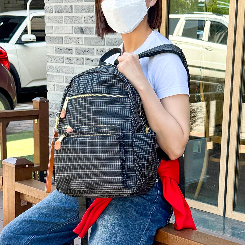 BRBAG BR_25-21 Daily Casual Check Womens Backpack