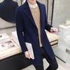 Men's Korean Style Slim Fit Woolen Trench Coat - Mid-Length, Trendy and Handsome Autumn/Winter Wear