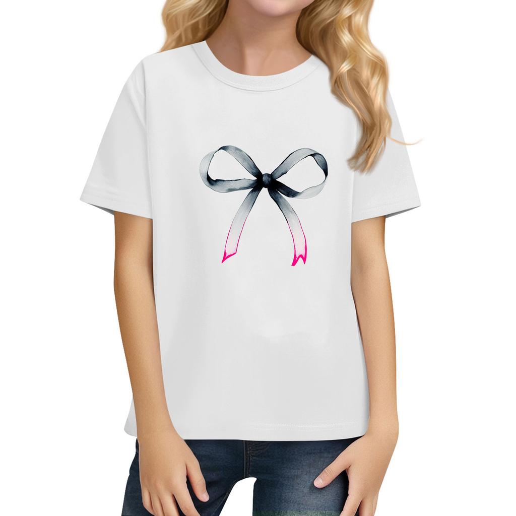 Children's Daily Casual Short-sleeved Color Tops T-shirt