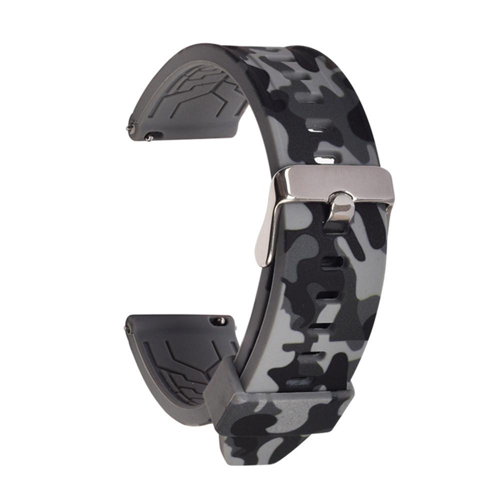 

18mm 20mm 22mm 24mm Band for Samsung Galaxy Watch 4/Classic/46/42mm/Active 2 Gear S3 Camo Silicone Bracelet Huawei GT/2/3 Pro Strap 24mm серый