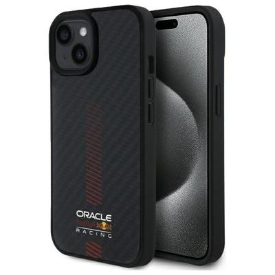 Red Bull Rbhmp15S24Cfgsmk iPhone 15 6.1 Pevný kryt Černý/Černé karbonové vlákno Power Bar Magsafe