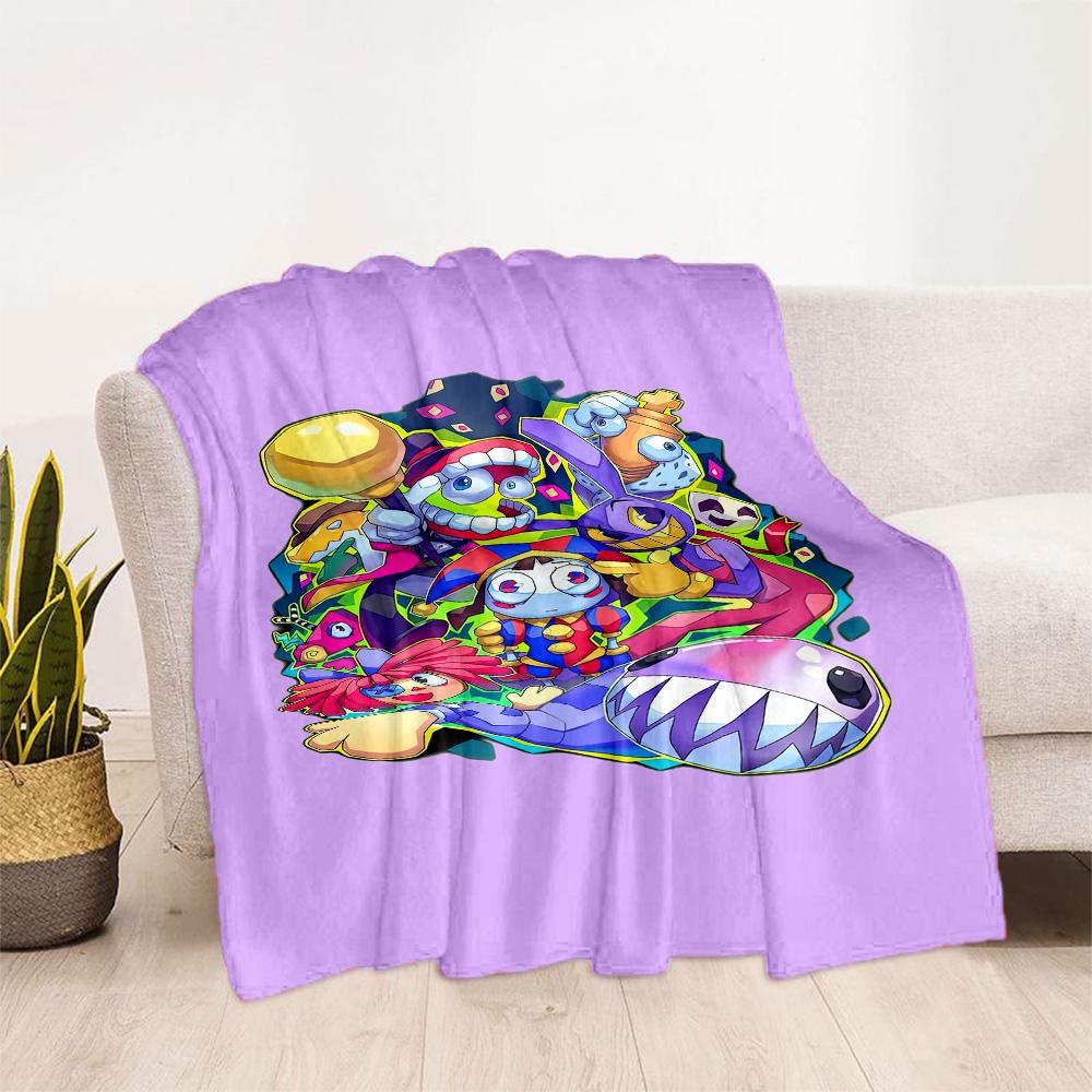 Digital Circus Blanket Comfortable Perfect for Sofa Seaside Office Chair for All Seasons Modern Style Gift for Travel Home Birthdays