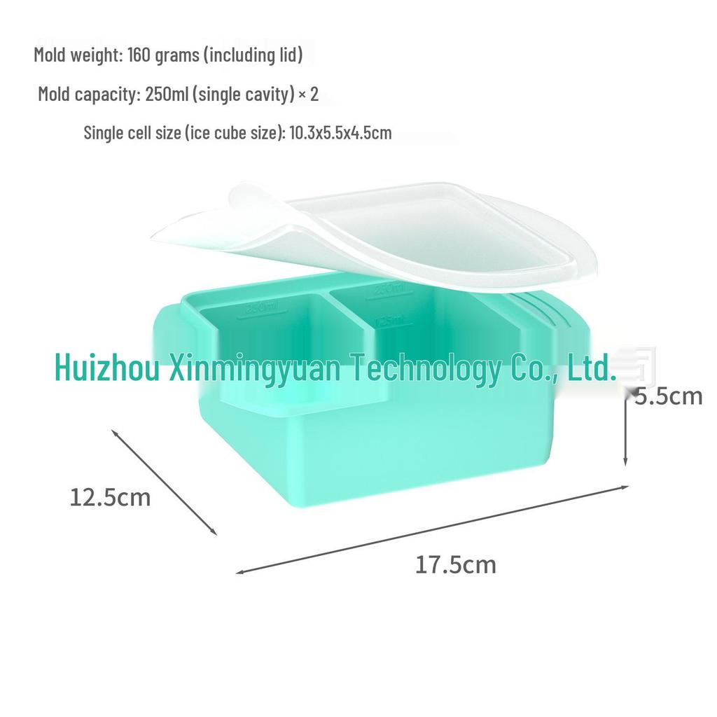 Silicone Ice Cube Tray with Lid - Food Storage & Freshness Preservation Box
