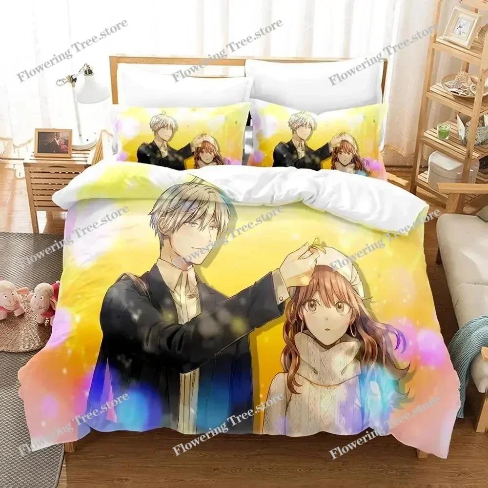 Anime Ice Guy and His Cool Female Colleague Bedding Set Boys Girls Twin Queen Size Duvet Cover Pillowcase Bed Kids Adult029963