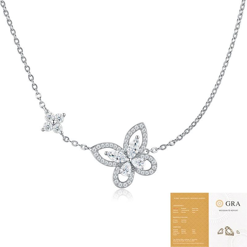 Elegant Butterfly Pendant Necklace Women -