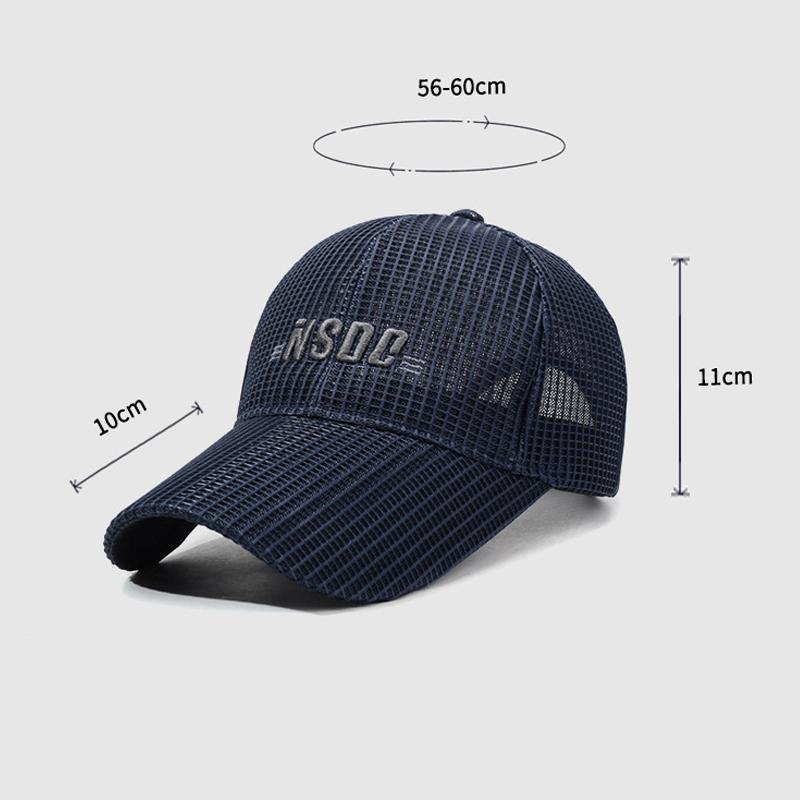 Summer Long Brim Baseball Cap Men's Outdoor Net Sun Hat Breathable Fishing Cap
