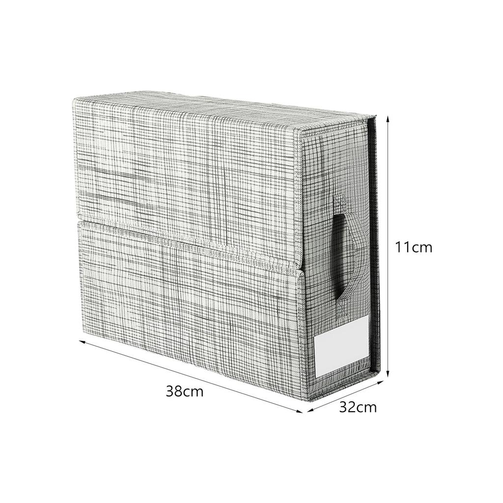 Bed Sheet Set Organizer Fabric Storage Bins Closet Foldable Bedding for Quilt