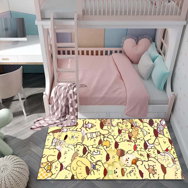 3D Printing Pom Pom Purin Home Cartoon Dog Carpet for Living Room, Bedroom, Home Sofa Decoration, Children's Playground Non Slip