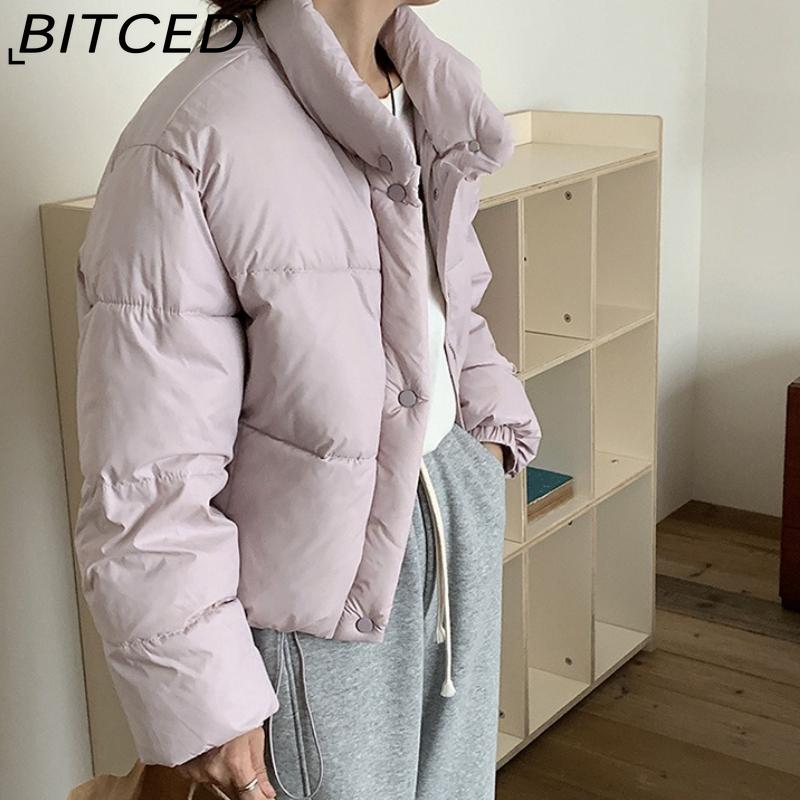 BITCED Autumn Women's Urban Casual Puffer Coat Cotton Jacket Fashionable Elegant Outerwear