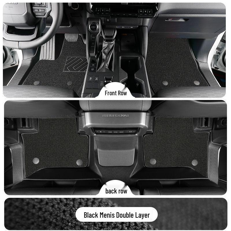 Toyota Prado TPE Floor Mats (2010-2025 Models) - Full Coverage, Car Interior Accessories