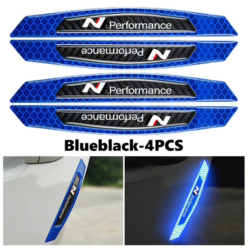 Reflective Stickers Car Door Handle Bowl Anti-Scratch Protector For Hyundai N Line Sonata Azera Coupe SantaFe Genesis Accent fgu8