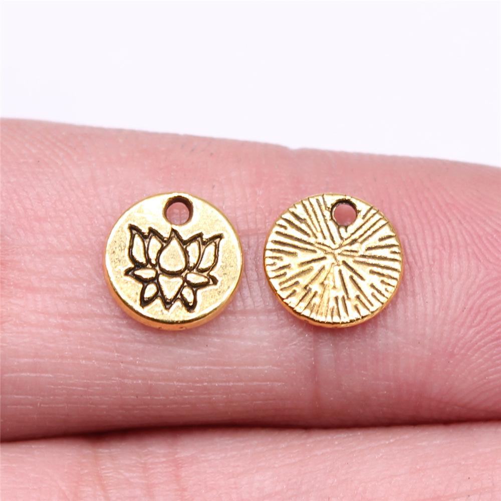 20pcs Lotus Flower Head Meditation Yoga Pendants For Jewelry Making DIY Handmade Craft