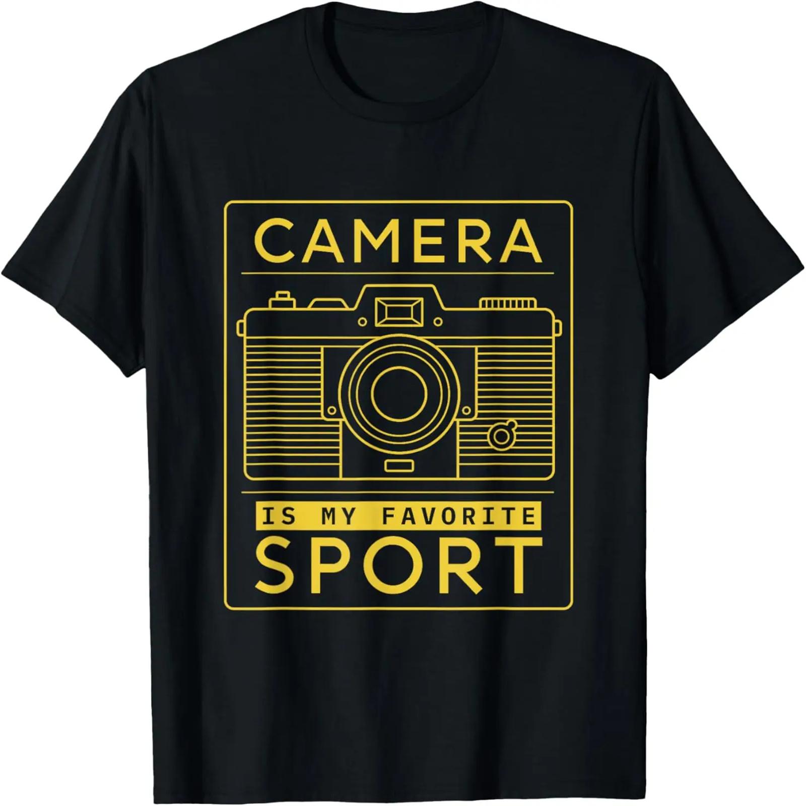 Camera Is My Favorite Sport, Photographer and Camera Lover T-Shirt S чёрный