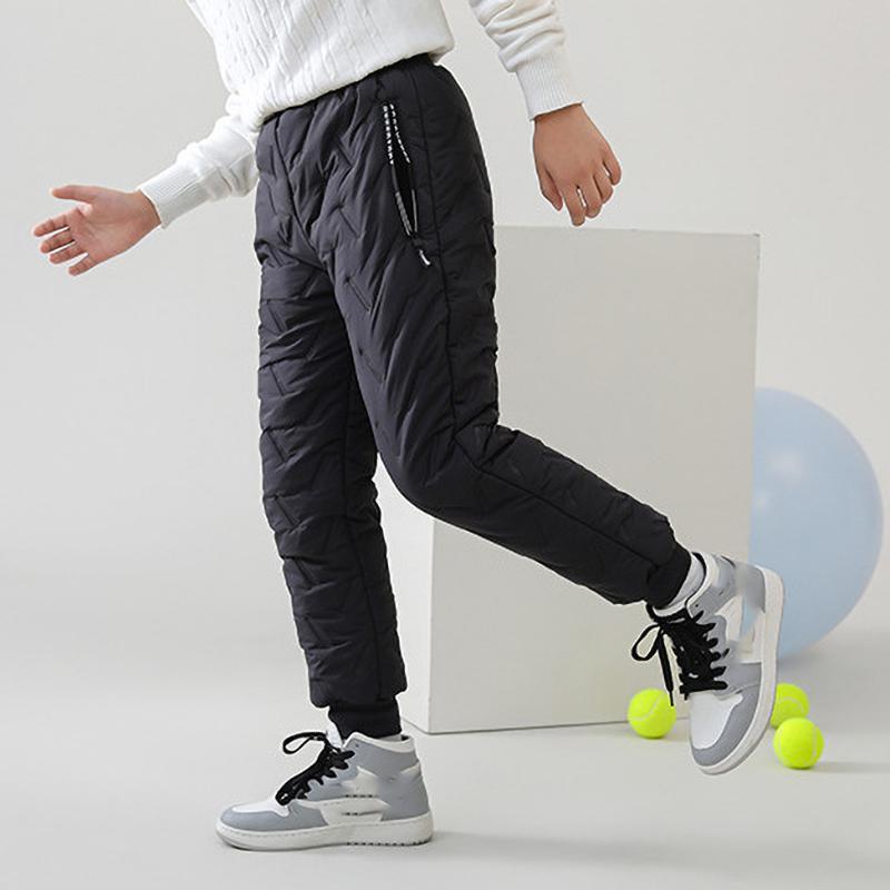 Barnebomullsbukser Vintergutter Tykkede bukser Bomull Lamull Varme bomullsbukser Gutteplysj uformelle bukser