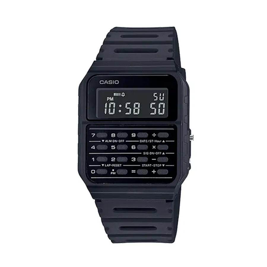 

Casio Черный силиконовый ремешок Кнопки цифрового дисплея Мужские кварцевые часы CA-53WF-1B чёрный