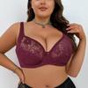 1 peça sutiã feminino ultrafino semitransparente de renda sexy respirável com anel de aço, copo cde de elegância francesa, 1 peça