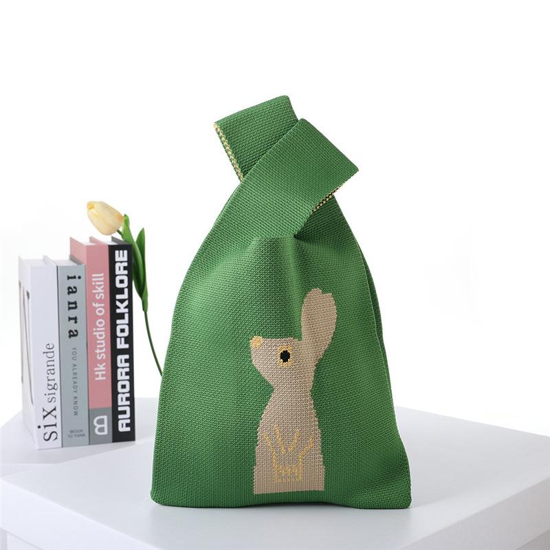 Knitted bag Girls vest bag Small square bag New knitted bag Hand bag Knitted bag Oblique span