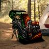 1PC Custom Name Skull Flames Motorcycle Art outdooor Flannel blankets Throw Blanket All-Season Throw Gift Bedspread for Couch, Bed, Camping Holiday Bi