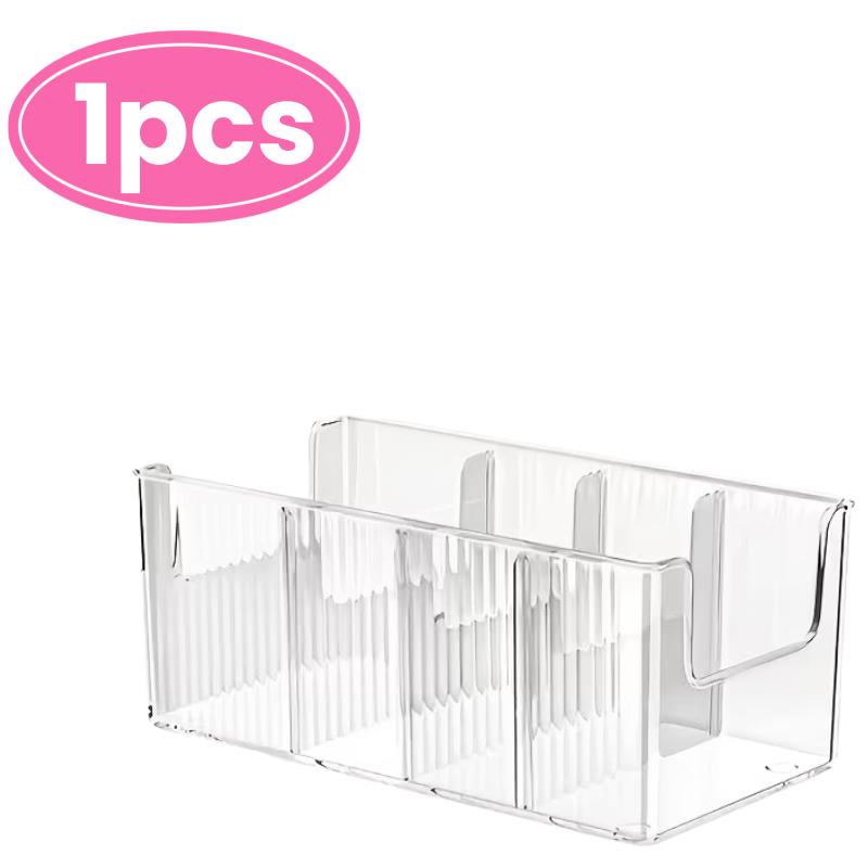 

1 Acrylic Belt & Tie Storage Box, Large-Capacity Divider, Multi-Use Organizer for Dresser, Wardrobe Bathroom