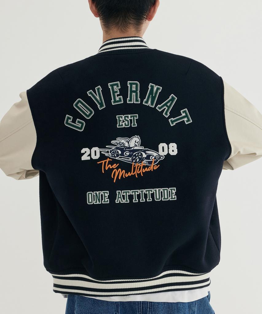 COVERNAT Letterman Wool Varsity Dark Navy