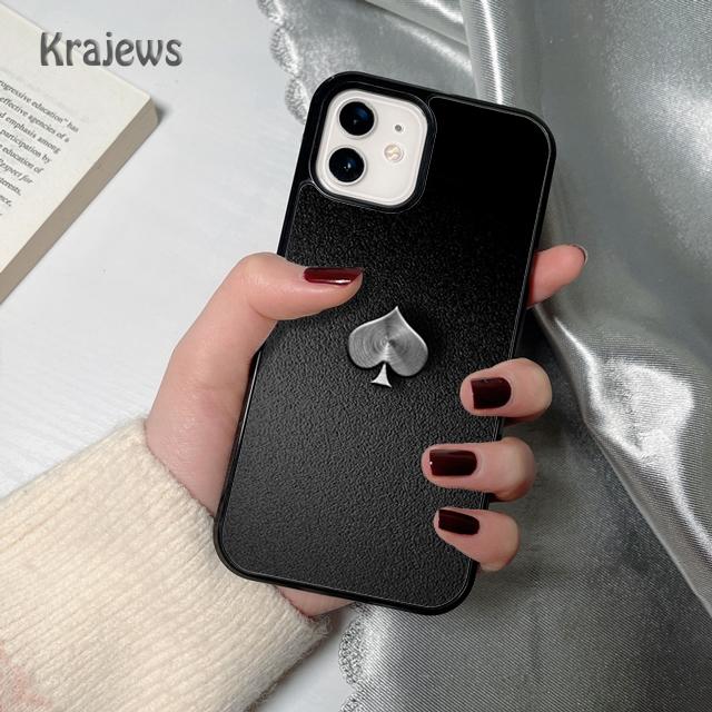 

Ace of Spades Poker New soft Phone Case Cover For iPhone 17 Air 16 15 14 plus 11 12 13 pro max coque Shell Fundas iPhone 13