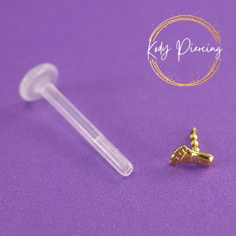 KODY PIERCING 14K Gold Labret Small Foot