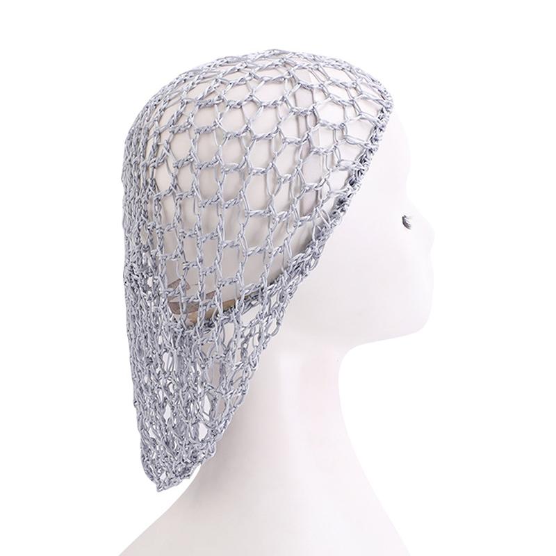 Sleeping Nightcap Turban Headwear Hair Nets Fashion Women Crochet Hair Snood Elastic Edge Long Hair Net Mesh