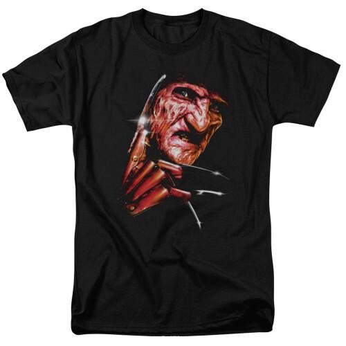 A Nightmare on Elm Street Freddy s Face Adult 18/1 T-Shirt Black Unisex T-Shirt Graphic Tee L