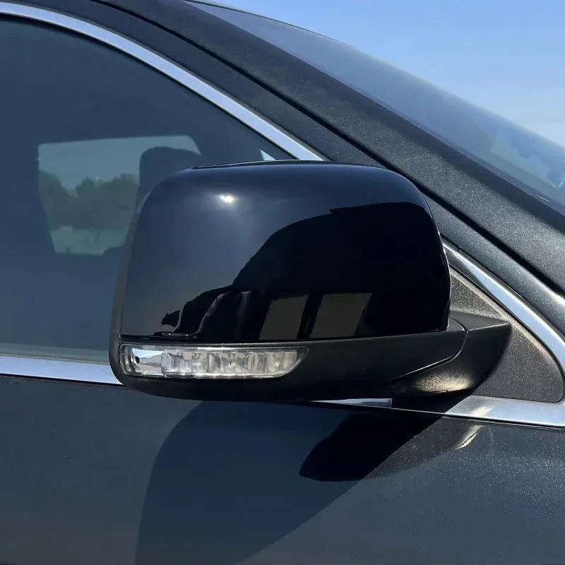 For Jeep Grand Cherokee Dodge Durango 2011- ABS Car Rearview Side Mirror Cover Wing Cap Exterior Door Trim Adhesive Sticker