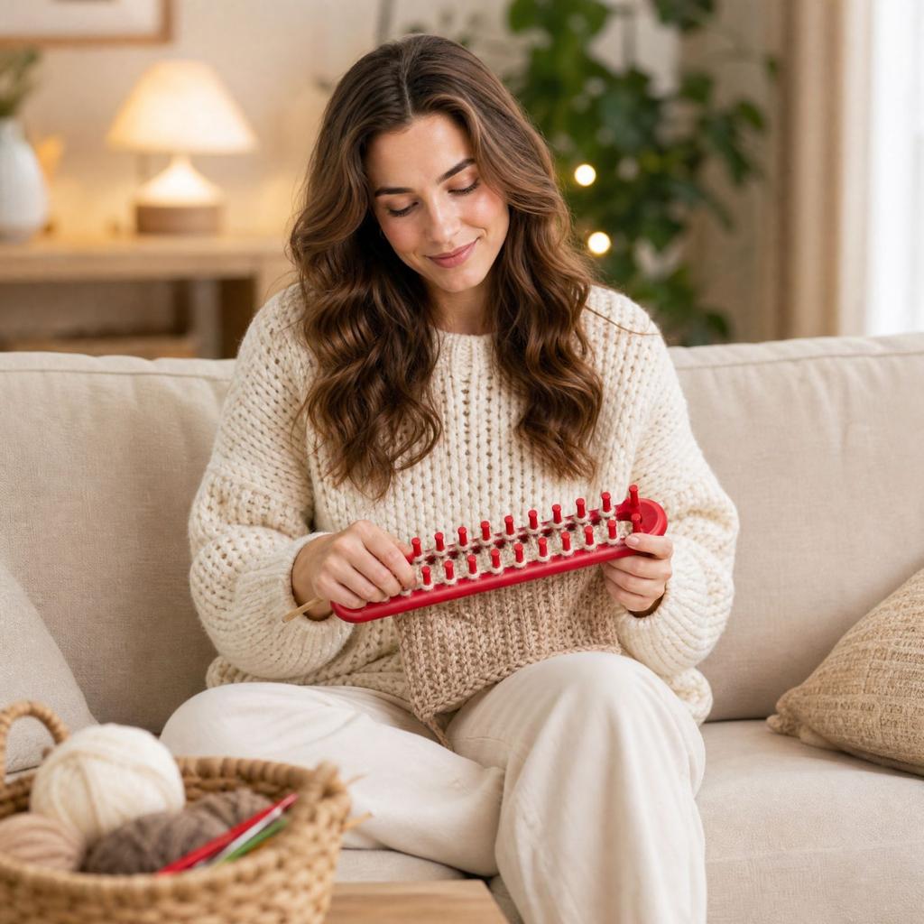 Rechteckiges Strickwerkzeug für Schals und Mützen, 26 cm, 1 Stück für DIY-Strickprojekte