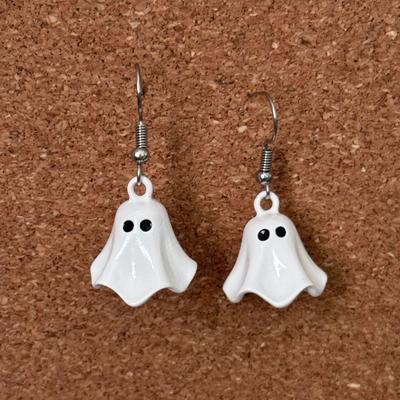 Cute Halloween Ghost Drop Earrings Hook for Women Men Necklace Metal Little Devil Earring Jewelry Festival Party Gift