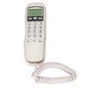Corded Phone Redialing LCD Display Small Wired Landline Telephone for Home Office Blanc