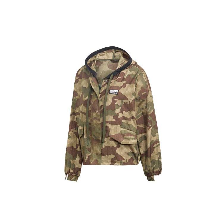 

Adidas Оригинальная повседневная камуфляжная куртка с капюшоном Женские куртки Бежевая ED5816 34