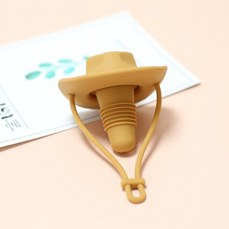 Creative Cowboy Hat Shape Wine Bottle Stopper Reusable Leak Proof Silicone Champagne Bottle Stopper Wine BottleCap For Bar