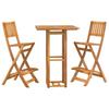 3-teiliges Garten-Bistro-Set Massives Akazienholz