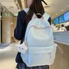 Nylon Girls Backpack With Letter Print Design And Splicing Elements For Casual Travel And School Use