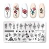 PICT YOU 12*6cm Nail Art Vorlagen Stempelplatte Design Blume Tier Glas Temperatur Spitze Stempelvorlagen Platten Bild