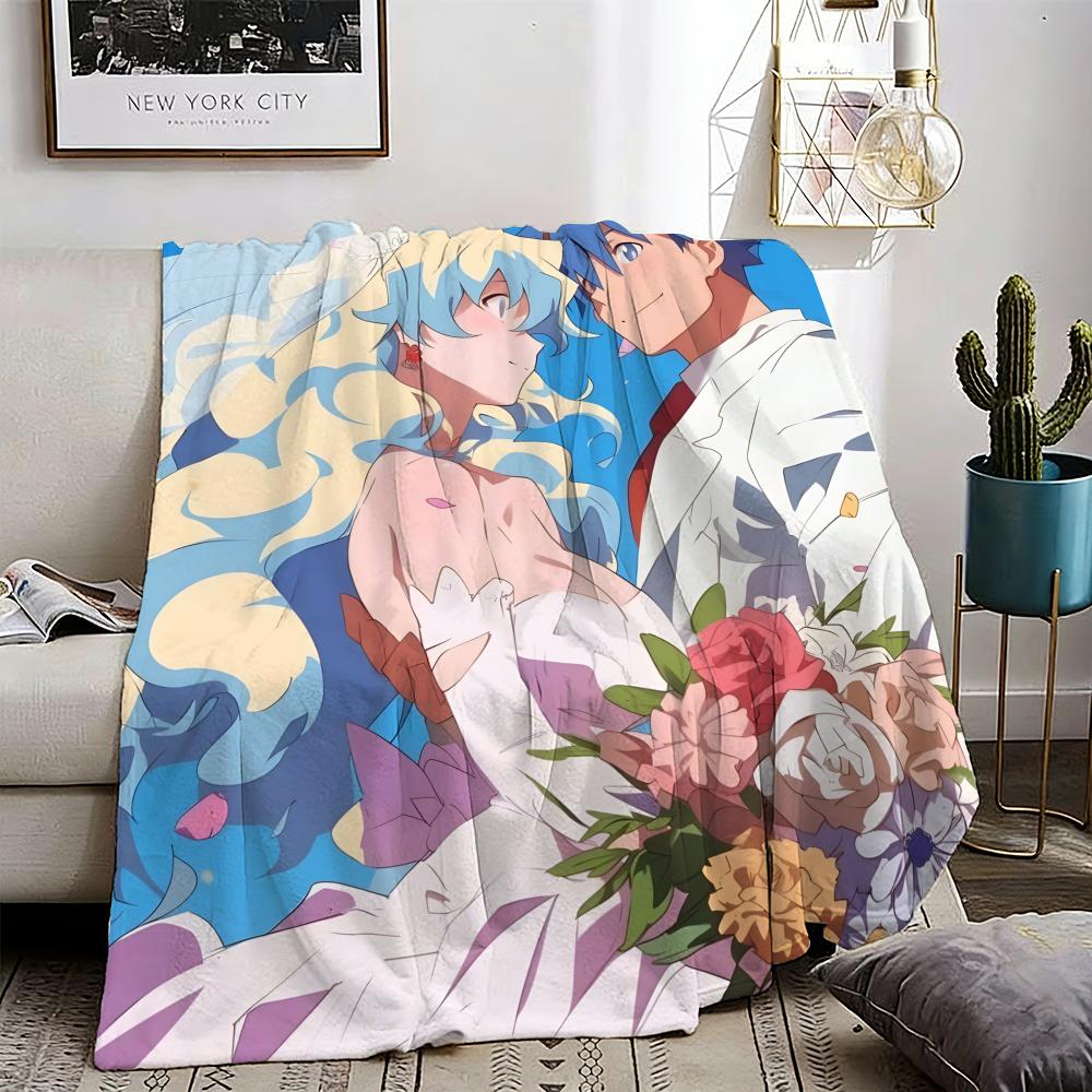 Comics Lagann Throw Lightweight 240g Flannel Blanket Soft Skin-friendly for Summer Cooling 75X95CM