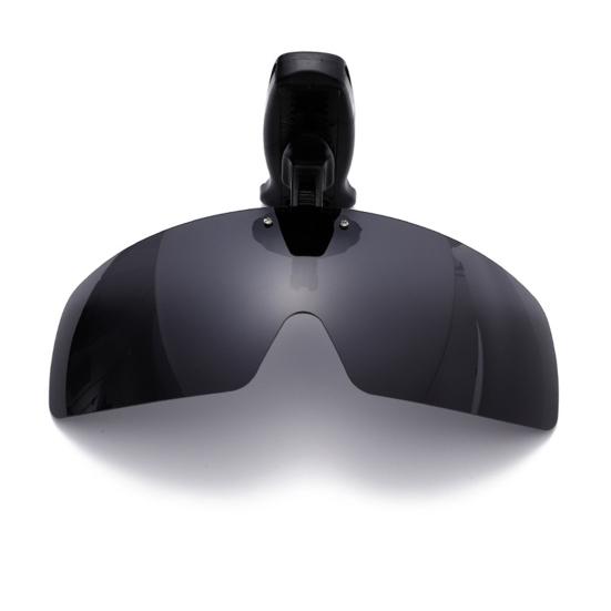 Polarisierte Clip-Sonnenbrille für Männer und Frauen, rahmenlos, hochklappbar, einteilige Schutzlinse, UV-Schutzbrille zum Angeln, Radfahren, Autofahren, Laufen, Klettern