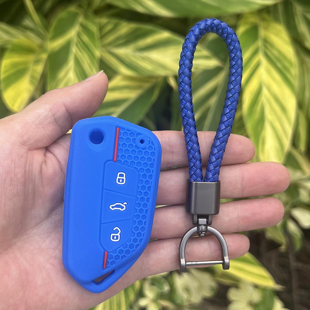 Silicone Car Remote Cover Case for VW Caddy Eos Golf Jetta Skoda Tiguan Beetle Polo Pass Passat B5 for Seat Skoda Modified Key