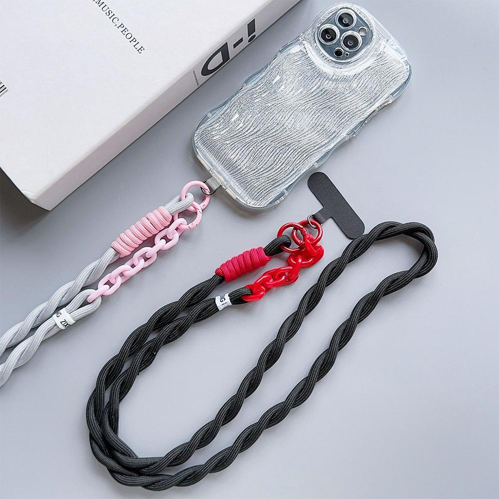 Niedliches Handy-Lanyard Durchmesser Outdoor Universalhülle Acryl Umhängeband Schulter Karten Halsband Clip Hängen Anti-Verlust Handgelenkschlaufe