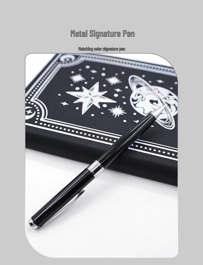A5 Tarot Style Notebook with Laser Silver Lined Pages