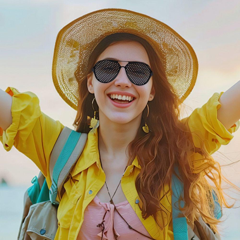 Vision Care Exercise Glasses Anti-Fatigue Device Improve Eyesight Eyeglasses Unisex Black Silver Vision Improve Glasses