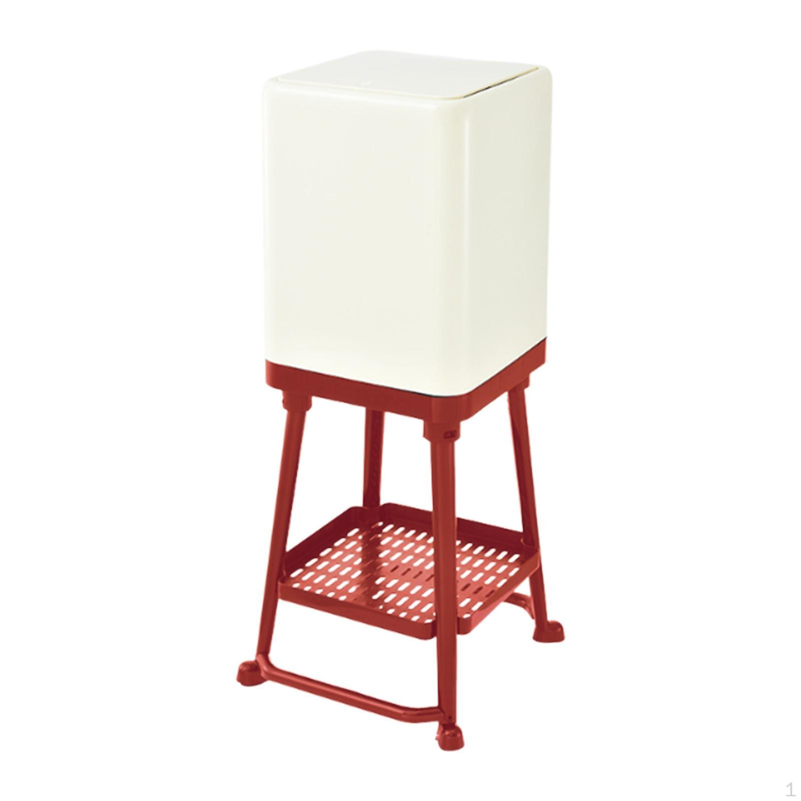 

Creative High-legged Trash Can, Multifunctional Can with Lid, for Bedroom, Office, Dressing