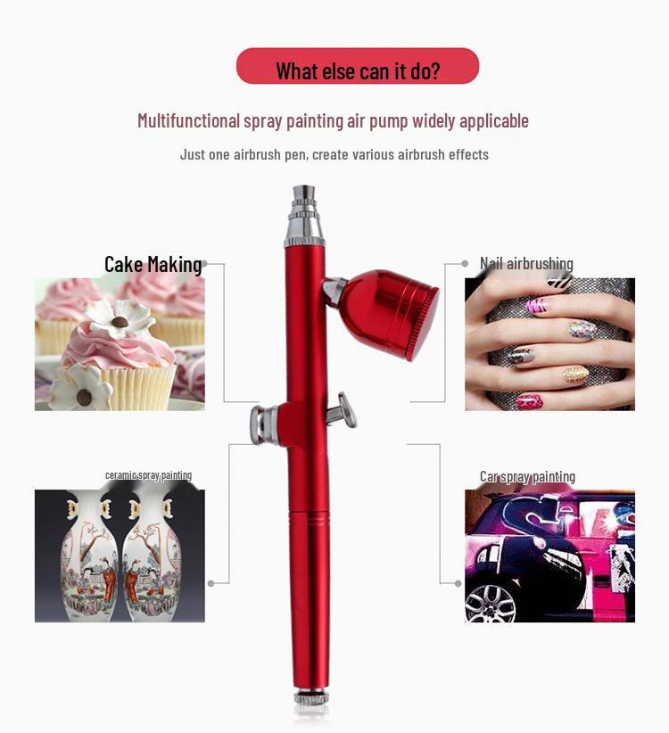 130 Model Airbrush Kit: Beginner Spray Gun for Art, Wall Painting, Furniture Repair, and Cake Decorating