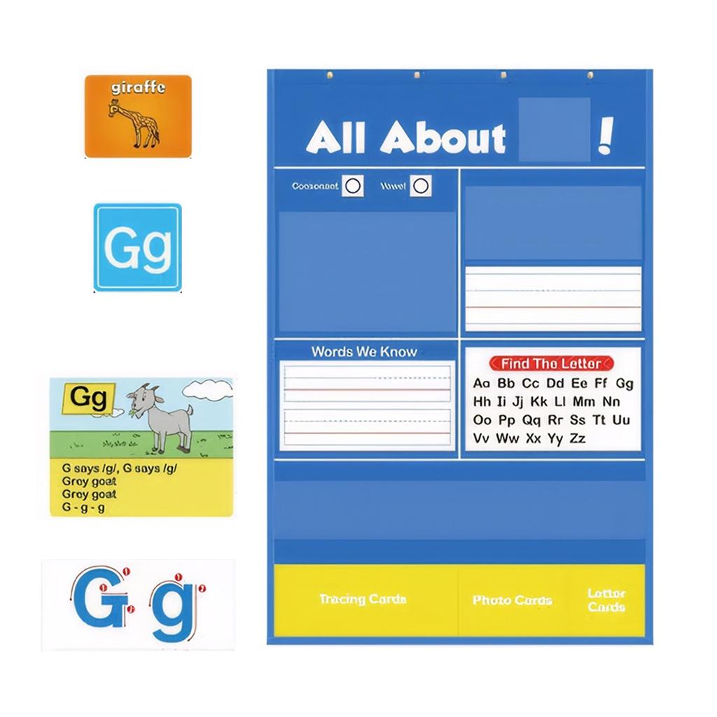 Interactive Alphabet Learning Chart With ABC Flash Cards For Preschool Kindergarten Homeschool Activity Education Toy