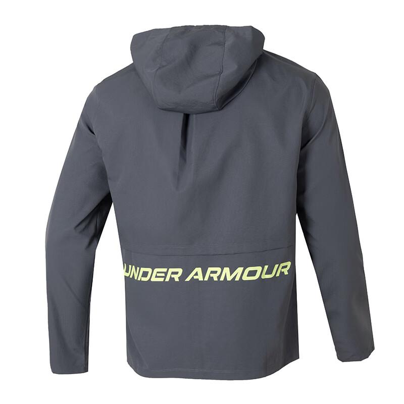 Under Armour Fitness Training Letter Print Hoodie Jacket Men jackets Gray 1376795-025